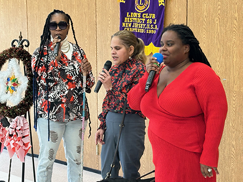 Members of the Middlesex County Association of the Blind at the Holiday Party sponsored by the Highland Park Lions Club