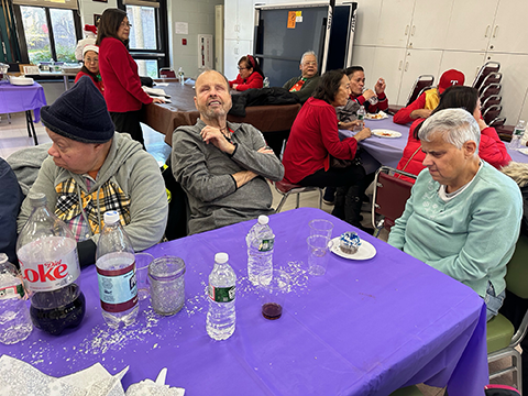 Members of the Middlesex County Association of the Blind at the Holiday Party sponsored by the Highland Park Lions Club